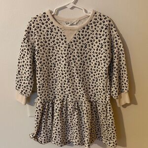 H&M Beige and Black Leopard Print Sweater